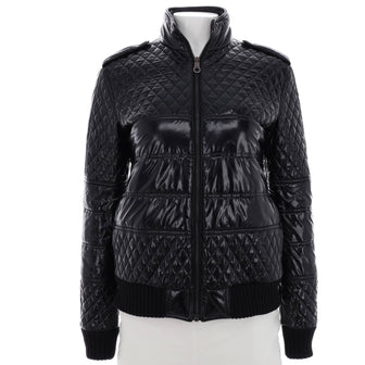 Chanel Women's Women's Short Down Jacket Quilted Nylon