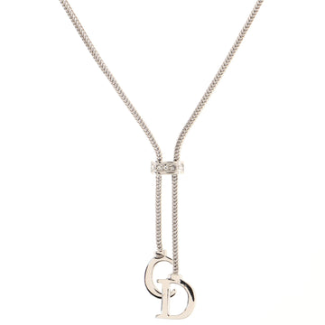 Christian Dior Vintage CD Charm Necklace Metal