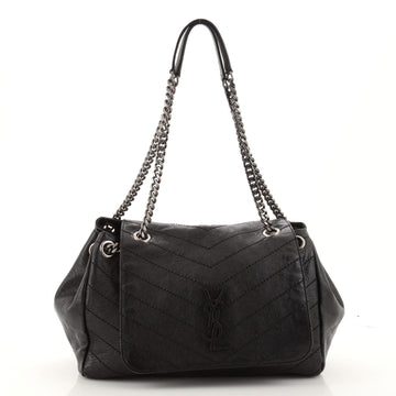 Saint Laurent Nolita Satchel Matelasse Chevron Leather Medium