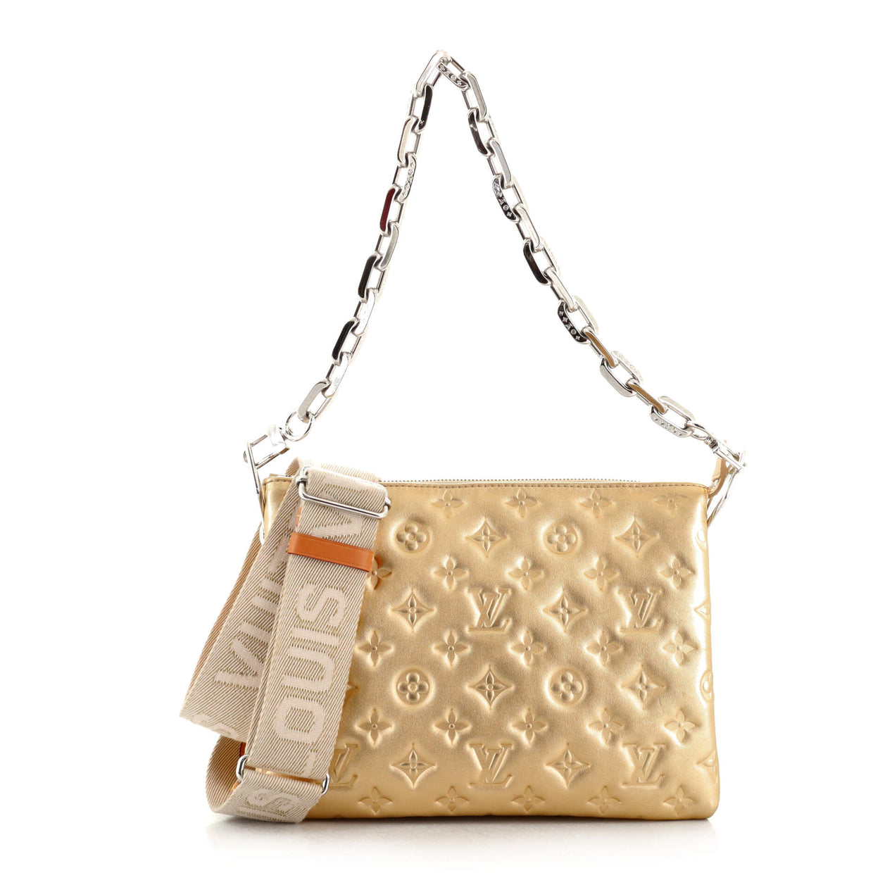 Louis Vuitton Coussin Bag Monogram Embossed Lambskin PM Gold 1361321
