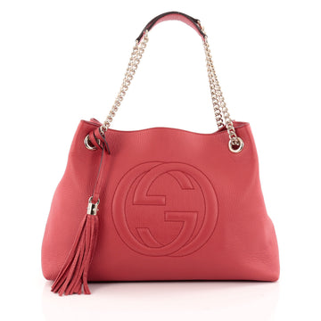 Gucci Soho Shoulder Bag Chain Strap Leather Medium