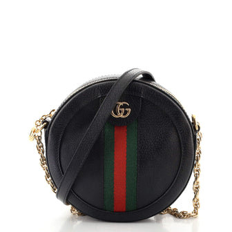 Gucci Ophidia Round Shoulder Bag Leather Mini
