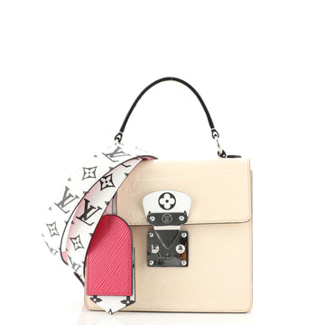 Louis Vuitton Spring Street NM Handbag Monogram Vernis with Monogram Canvas and Epi Leather