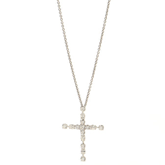 Harry Winston Madonna Cross Pendant Necklace Platinum with Diamonds Small