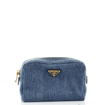 Prada Cosmetic Pouch Denim Small