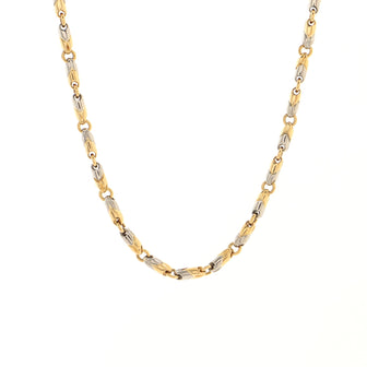 Bvlgari Passo Doppio Necklace 18K Yellow Gold and Stainless Steel Long