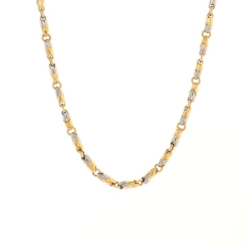 Bvlgari Passo Doppio Necklace 18K Yellow Gold and Stainless Steel Long