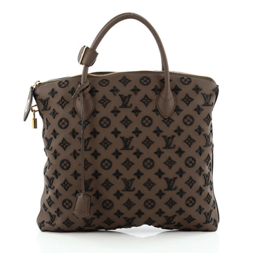 Louis Vuitton Lockit Handbag Limited Edition Monogram Addiction Rubber Vertical