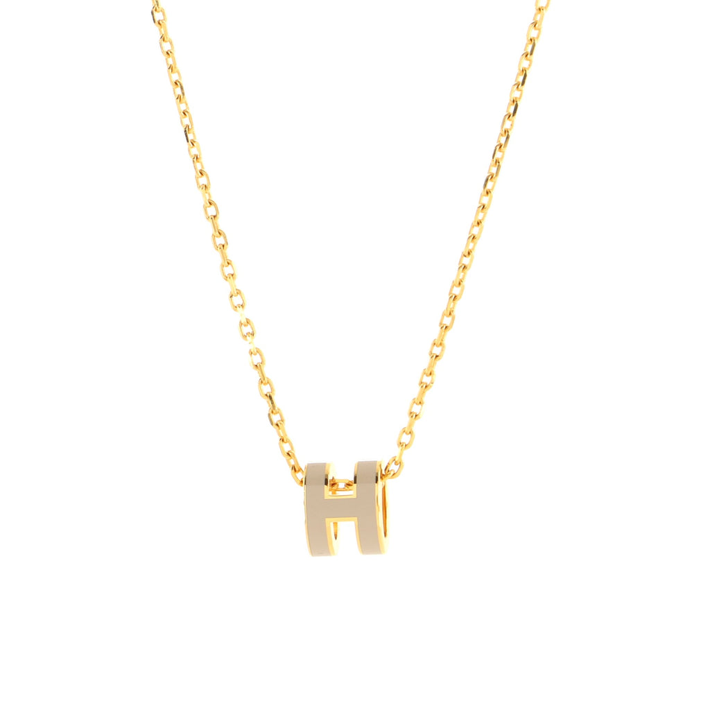 Hermes White Enamel Pop H Pendant Necklace – THE CLOSET