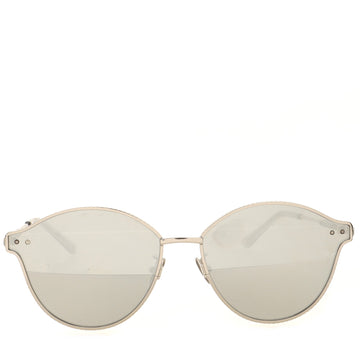 Bottega Veneta Mirrored Cat Eye Sunglasses Metal with Intrecciato Detail