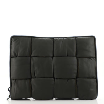 Bottega Veneta Laptop Pouch Padded Maxi Intrecciato Leather