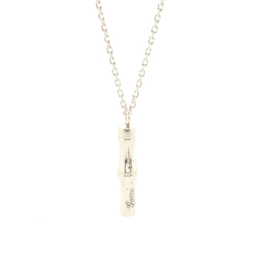 Gucci Bamboo Drop Pendant Necklace Sterling Silver