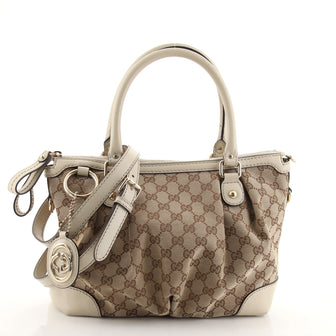 Gucci Sukey Top Handle Satchel GG Canvas Medium