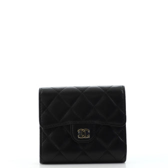 Chanel CC Compact Classic Flap Wallet Quilted Lambskin