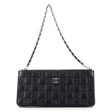 Chanel Precious Symbols Pochette Embossed Quilted Lambskin Small