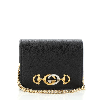 Gucci Zumi Chain Card Case Leather
