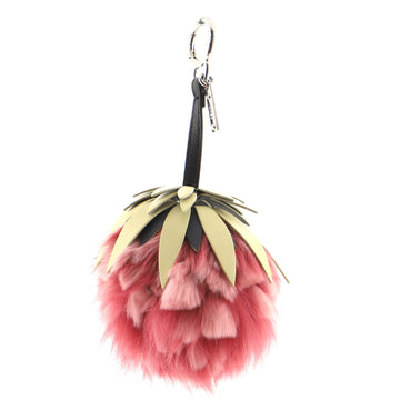 Fendi Fruit Bag Charm Fur and Leather