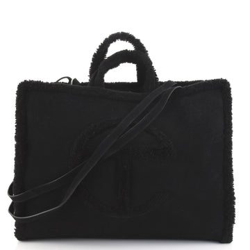 Telfar UGG Shopping Tote Suede with Shearling Large