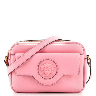 Versace La Medusa Flap Pocket Camera Bag Leather Small