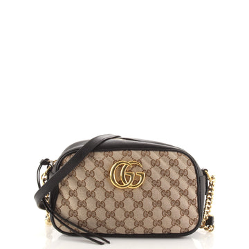 Gucci GG Marmont Shoulder Bag Diagonal Quilted GG Canvas Small