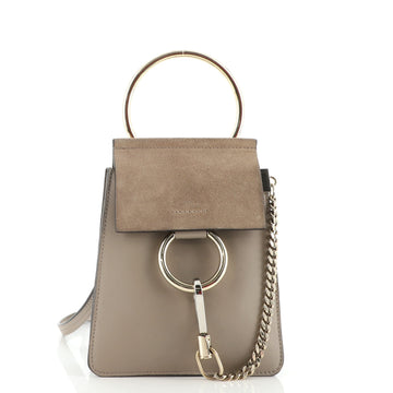 Chloe Faye Bracelet Crossbody Bag Leather and Suede Mini