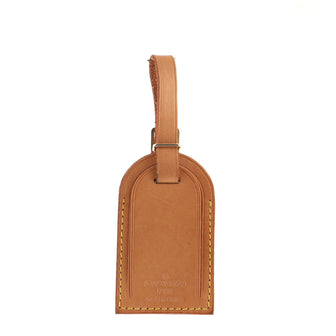 Louis Vuitton Luggage Tag Bag Charm and Key Holder Metal with Vachetta  Leather Neutral 1533781