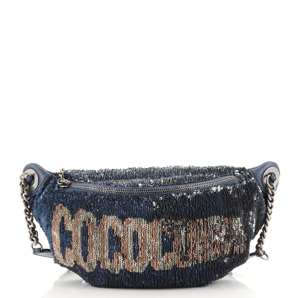 Coco Cuba Waist Bag Sequins and Quilted Lambskin