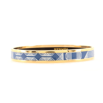 Hermes Bangle Bracelet Printed Enamel Narrow