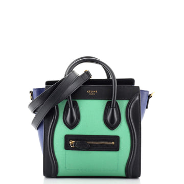 Celine Tricolor Luggage Bag Leather Nano