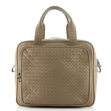 Bottega Veneta Pocket Travel Bag Leather with Intrecciato Small