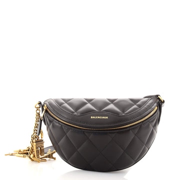 Balenciaga Souvenir Belt Bag Quilted Leather XXS
