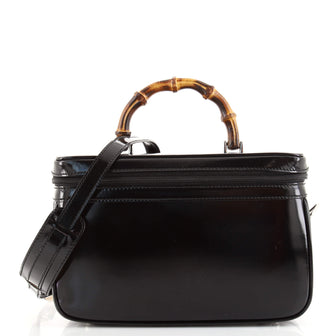 Gucci Vintage Bamboo Vanity Case Patent Medium