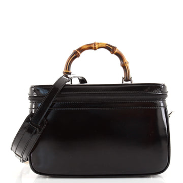 Gucci Vintage Bamboo Vanity Case Patent Medium
