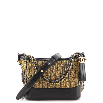 Chanel Gabrielle Hobo Painted Knit Fabric and Leather Small