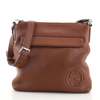 Gucci Soho Front Pocket Messenger Bag Leather Medium
