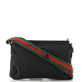 Gucci Web Strap Messenger Bag GG Canvas Small