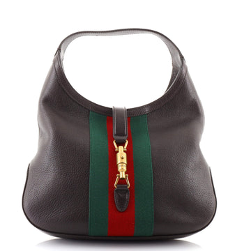 Gucci Web Jackie Soft Hobo Leather Medium