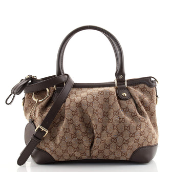 Gucci Sukey Top Handle Satchel GG Tweed Medium