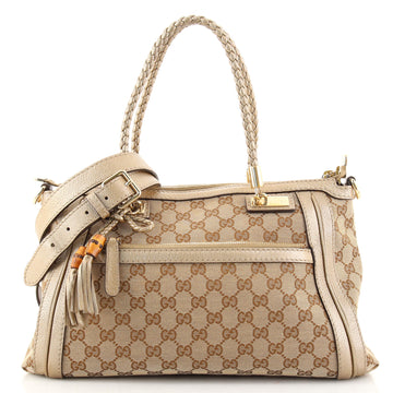 Gucci Bella Convertible Top Handle Bag GG Canvas Small