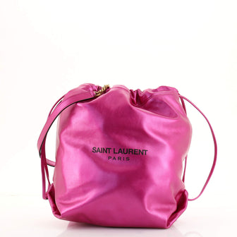 Saint Laurent Teddy Bucket Bag Leather Small