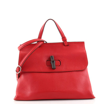 Gucci Bamboo Daily Top Handle Bag Leather Medium