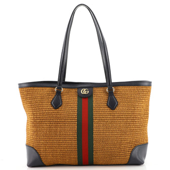 Gucci Ophidia Shopping Tote Straw Medium