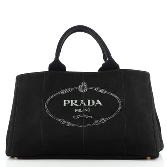 Prada Canapa Tote Canvas Large
