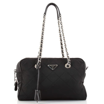 Prada Camera Bag Quilted Tessuto Medium