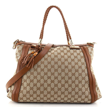 Gucci Bella Convertible Top Handle Bag GG Canvas Small