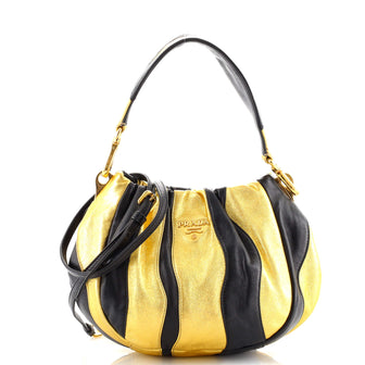Prada Waves Shoulder Bag Striped Nappa Mini