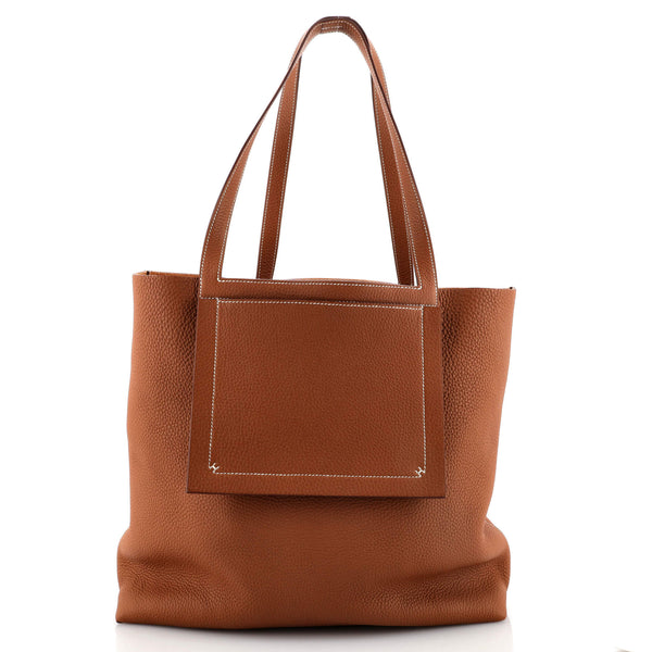 Hermes Cabasellier Tote Clemence 46 Brown 136549307