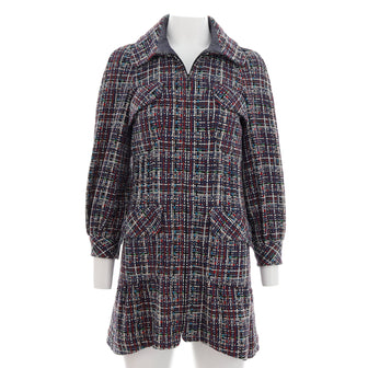 Chanel Women's Four Pocket Collared Zipped Jacket Tweed