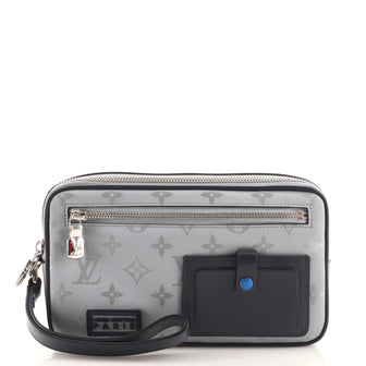 Louis Vuitton Alpha Clutch Limited Edition Monogram Satellite Canvas
