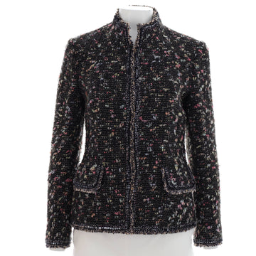 Chanel Women's Nehru Collar Double Pocket Jacket Tweed